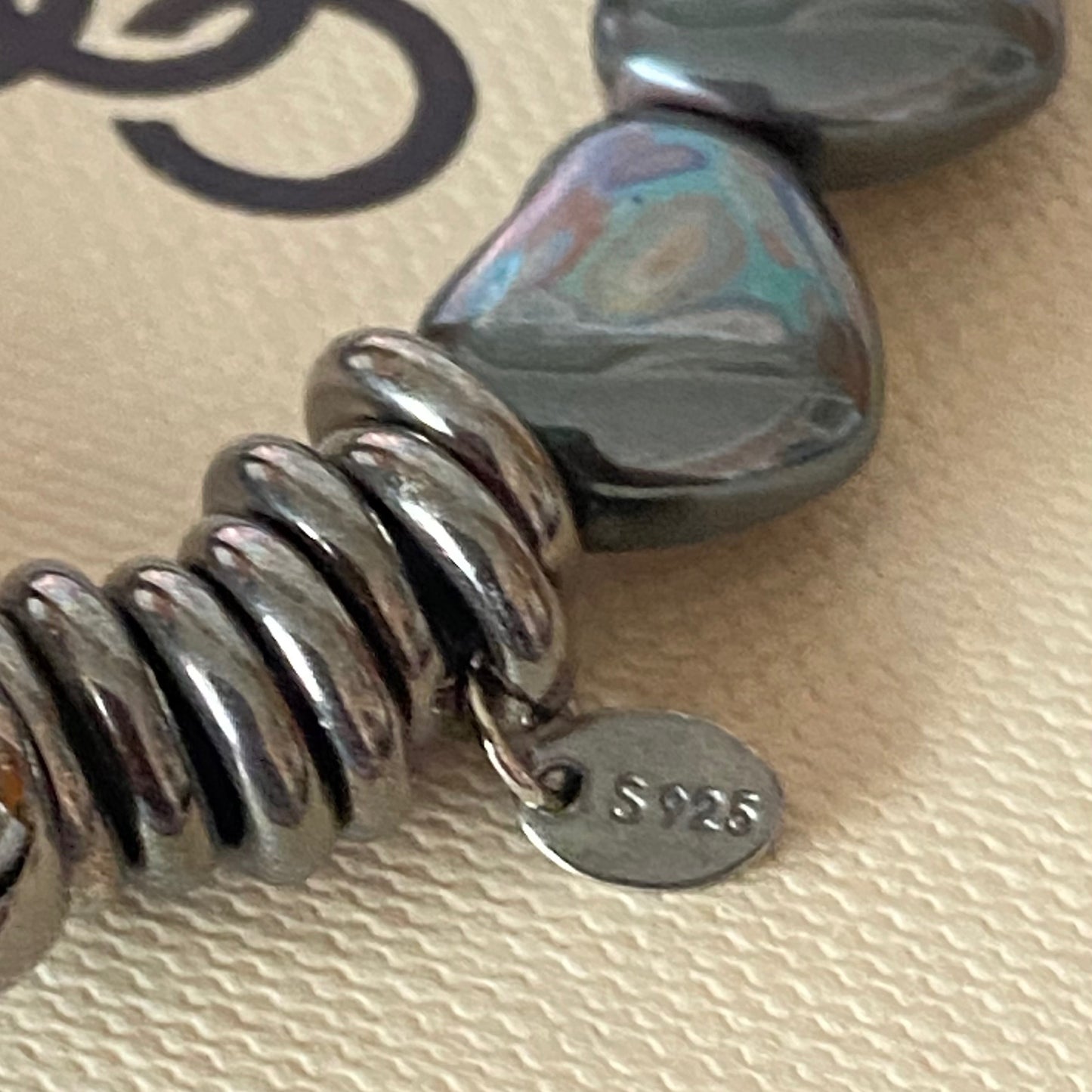 Links of London Black Rhodium Hematite Hearts Sweetie Bracelet