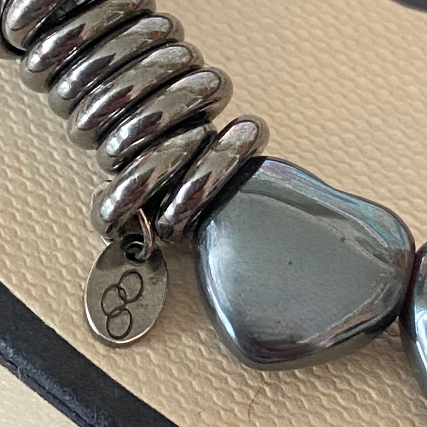 Links of London Black Rhodium Hematite Hearts Sweetie Bracelet