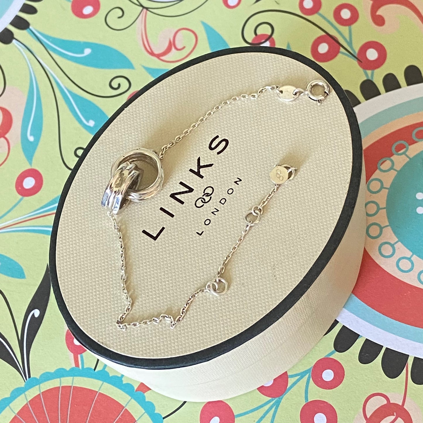 Authentic Links of London Sterling Silver 20 - 20 Interlocking Bracelet