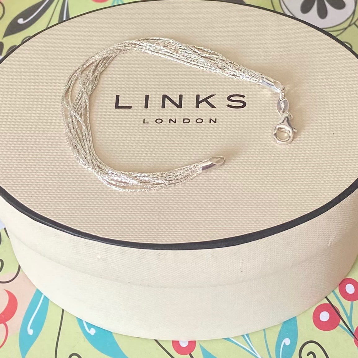 Links of London Sterling Silver Silk Bracelet with 10 strands Size Small 17cm end to end