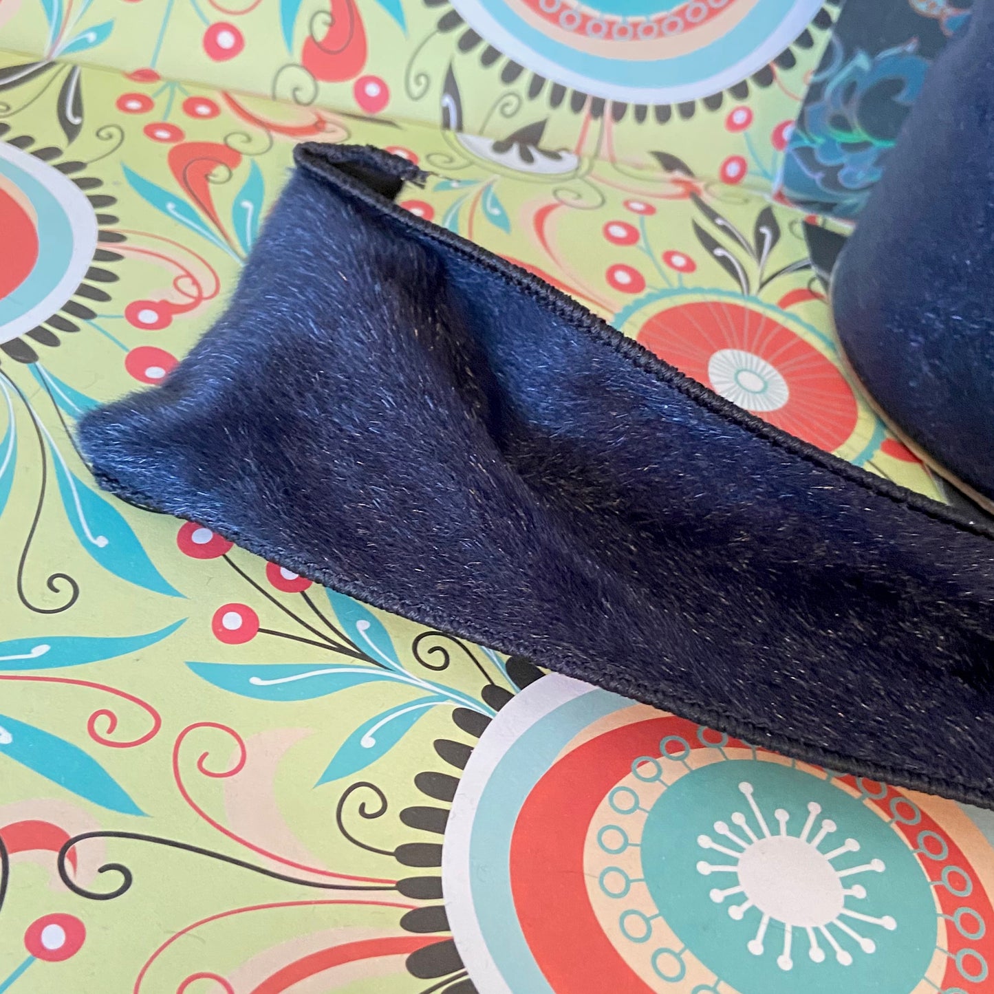 Dark Blue 4" x 10yd Faux Horse Hair Craft Ribbon