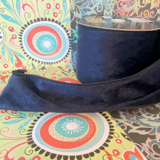 Dark Blue 4" x 10yd Faux Horse Hair  Craft Ribbon