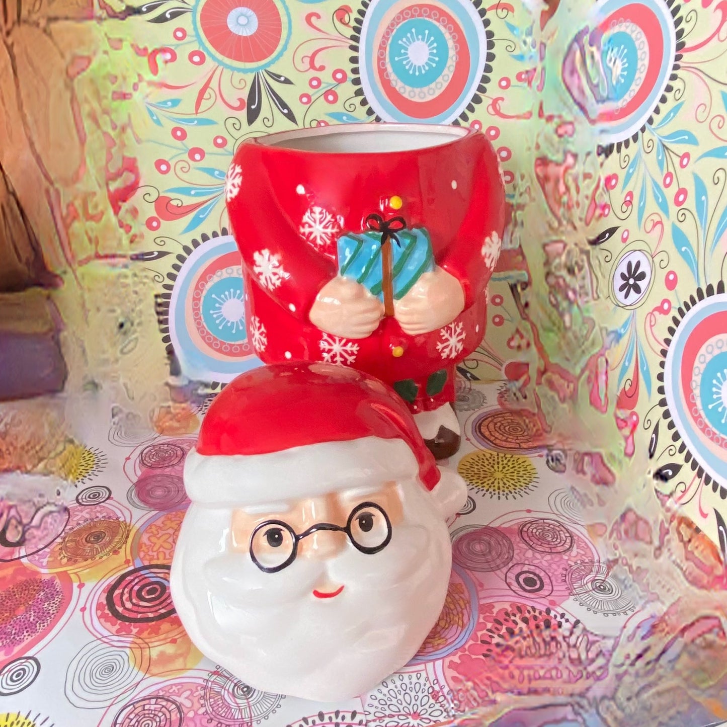 Ceramic Father Christmas Cookie Jar