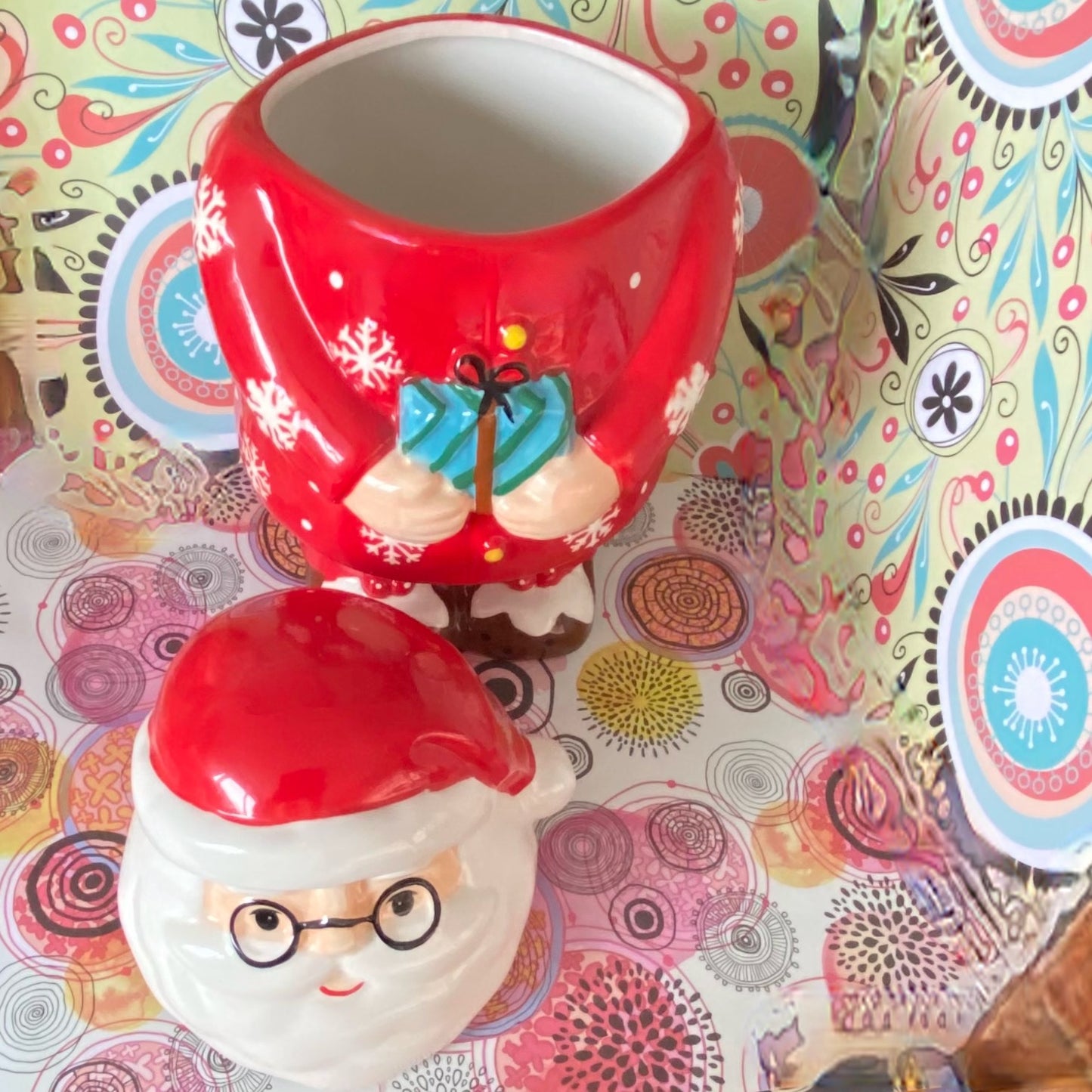 Ceramic Father Christmas Cookie Jar