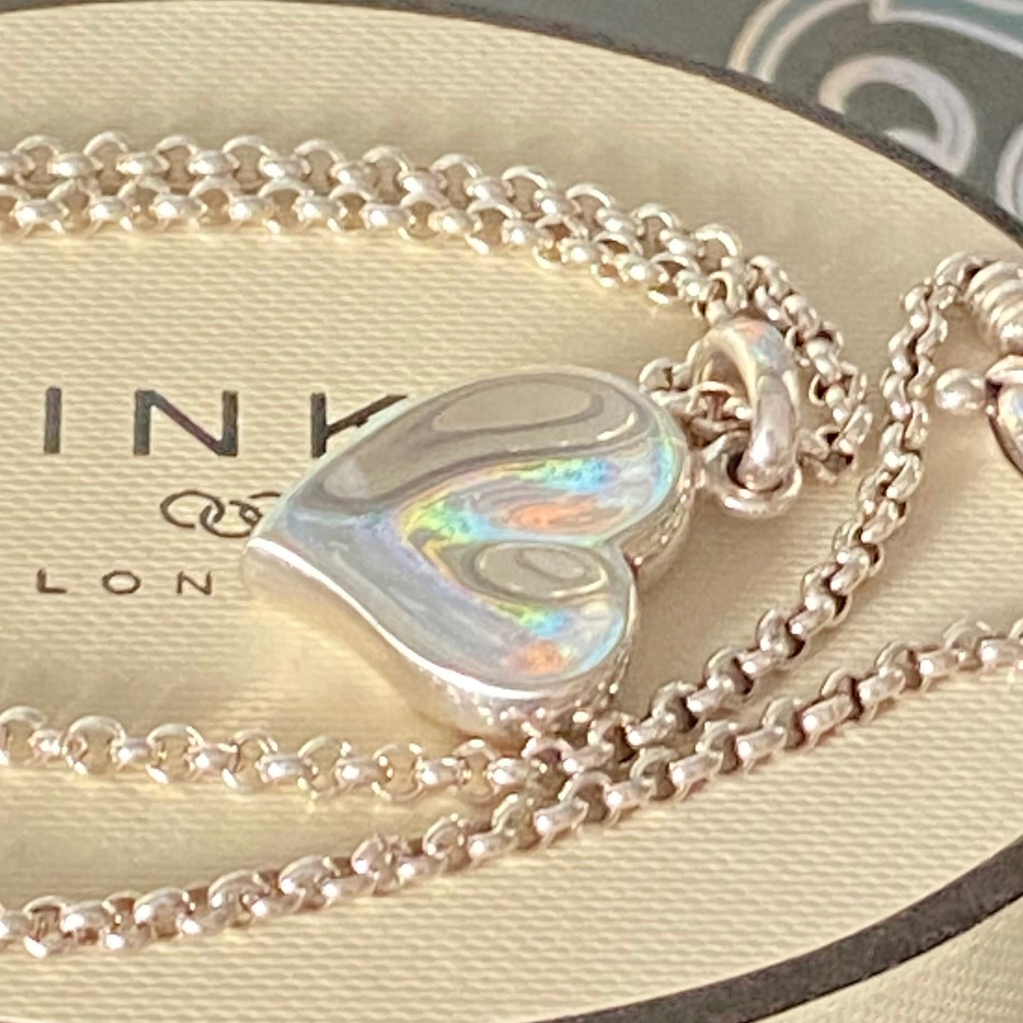 Links of London Belcher Necklace with a Love Heart Pendent