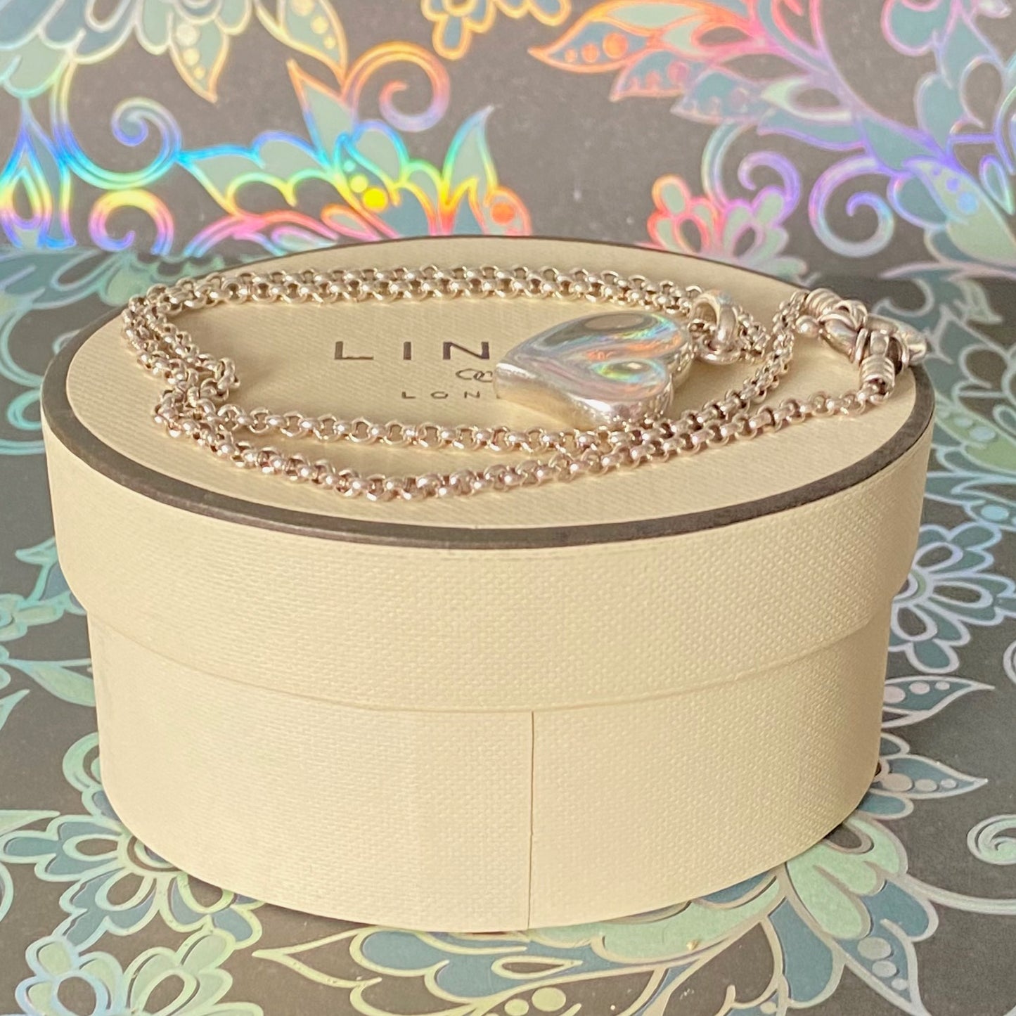 Links of London Belcher Necklace with a Love Heart Pendent