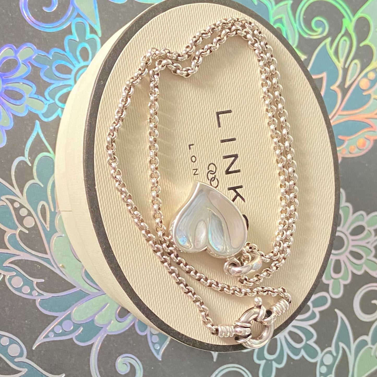 Links of London Belcher Necklace with a Love Heart Pendent
