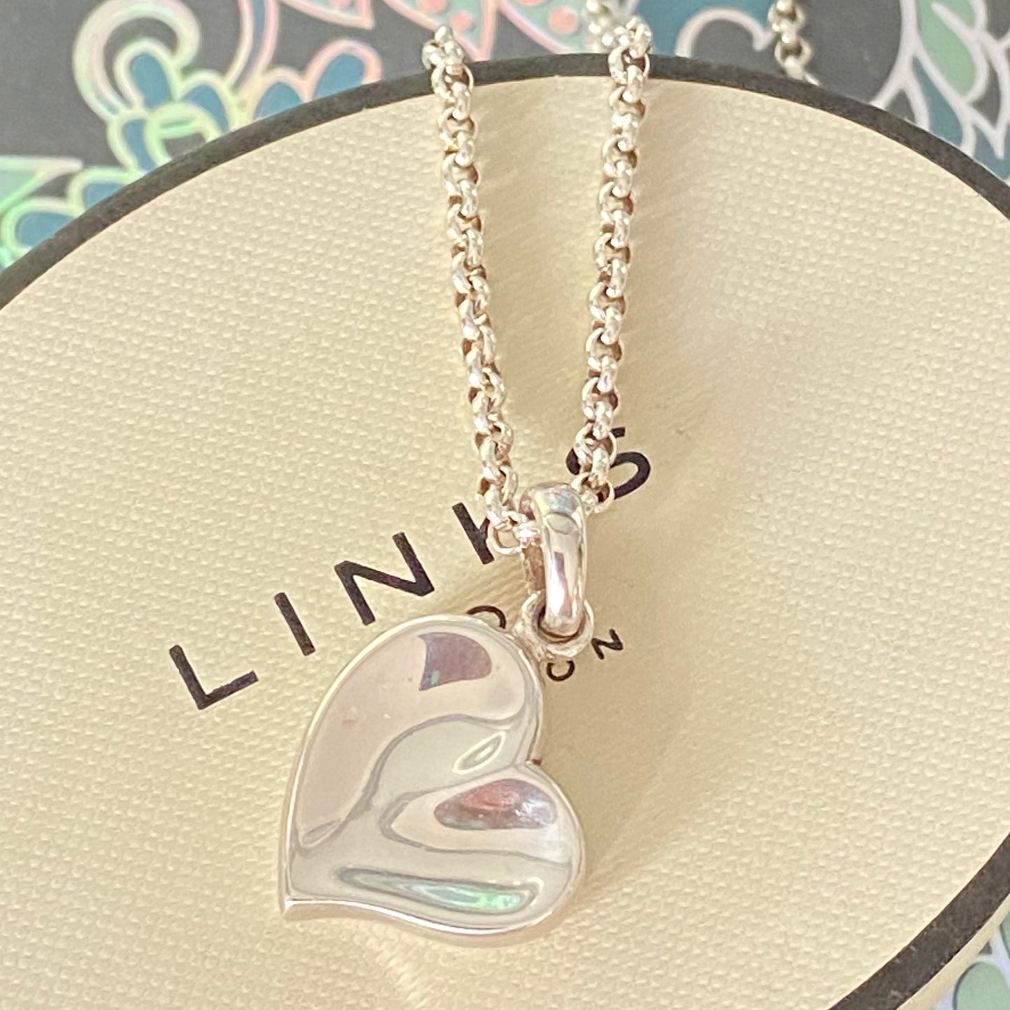 Links of London Belcher Necklace with a Love Heart Pendent