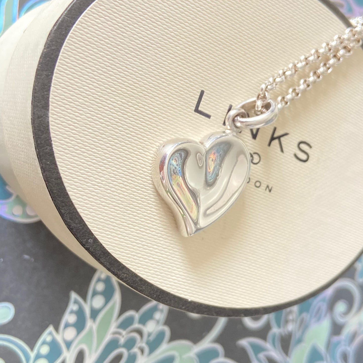 Links of London Belcher Necklace with a Love Heart Pendent
