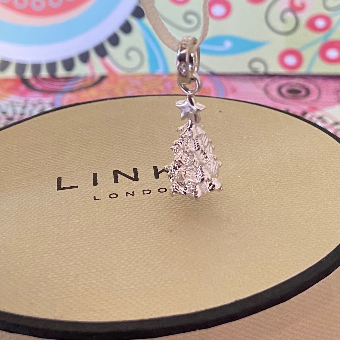 Sterling Silver Links of London OH MY GOSH!! Christmas Tree Charm, original packaging.