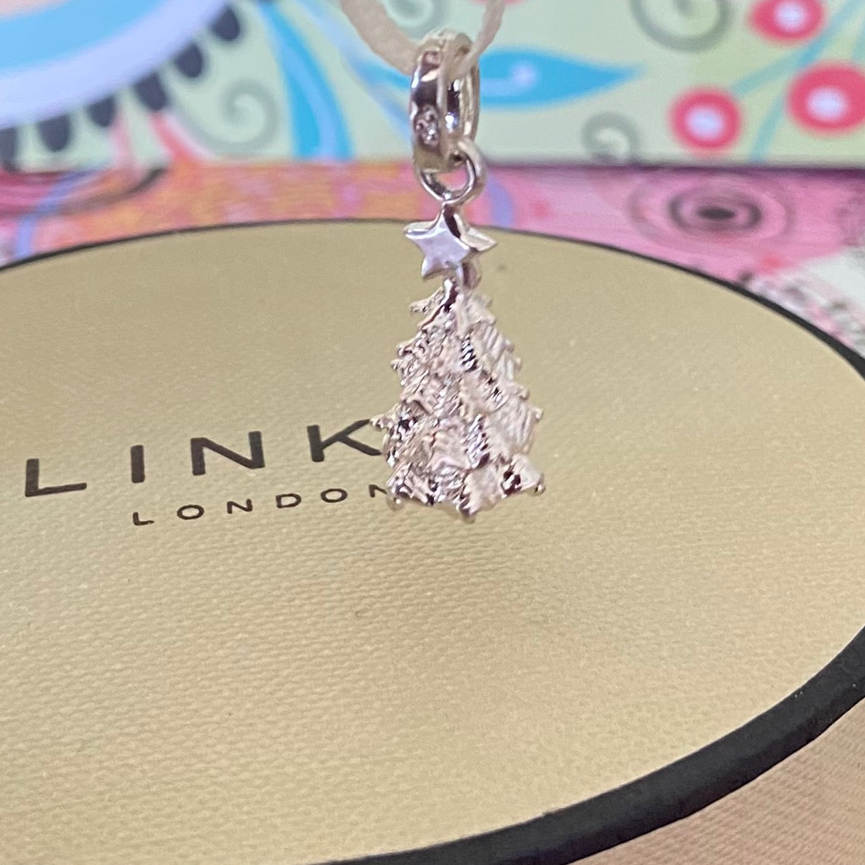 Sterling Silver Links of London OH MY GOSH!! Christmas Tree Charm, original packaging.