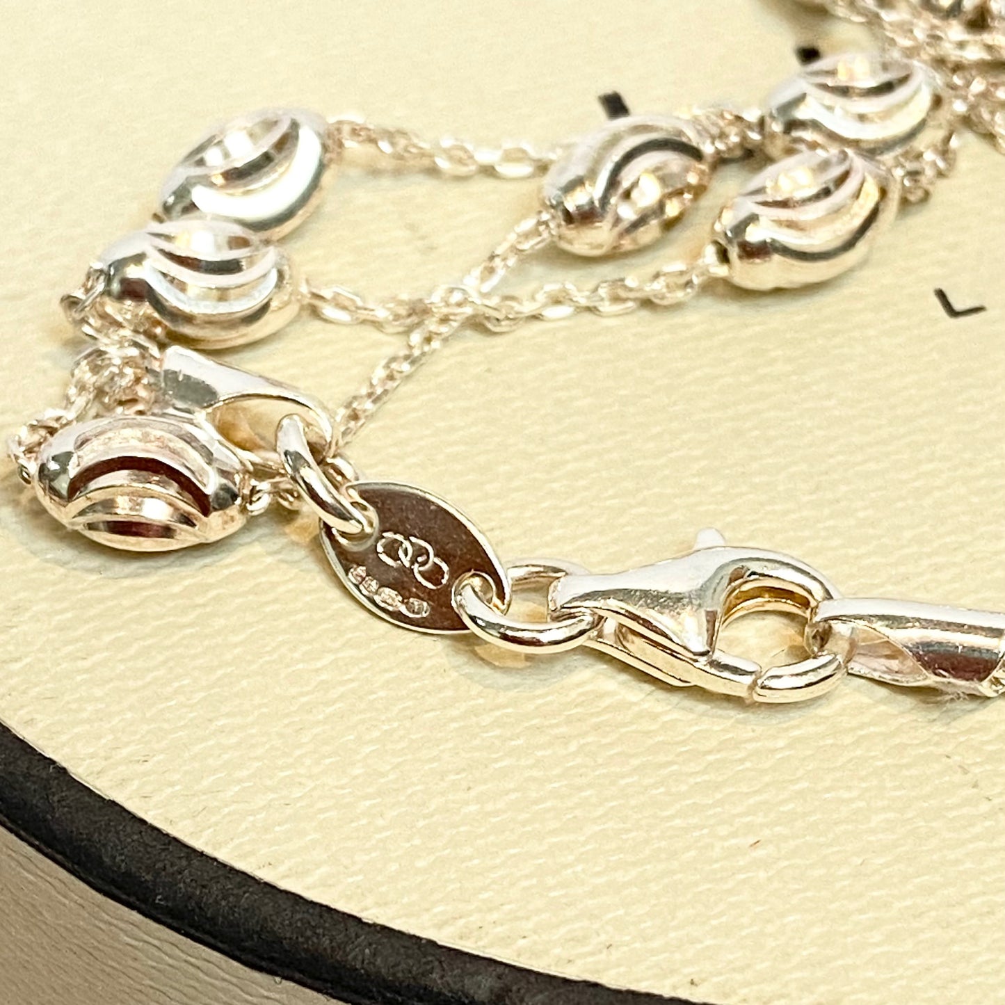 Three Strand Links of London Sterling Silver Bracelet with beads NEW