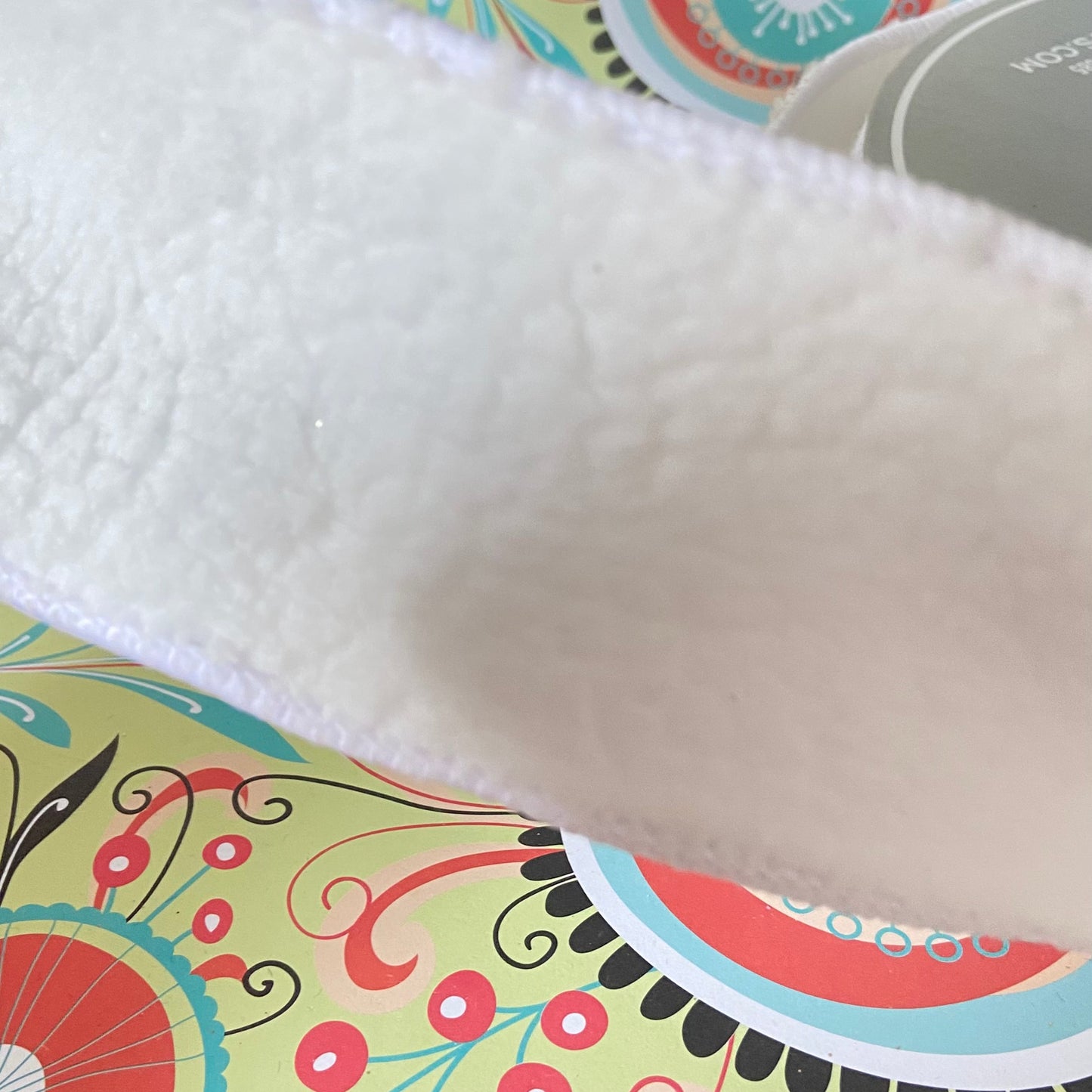 2.5 x 10 yards Sherpa Wired Ribbon - Lambs wool effect
