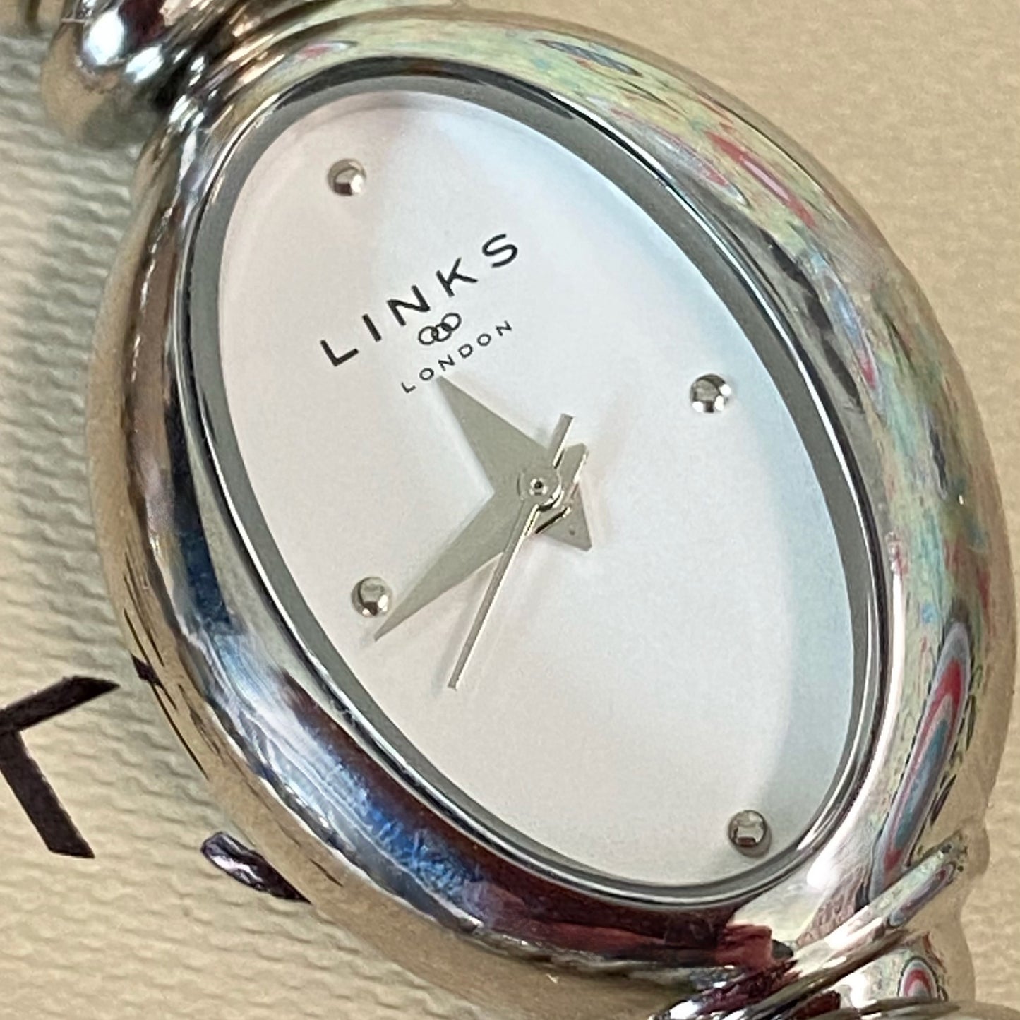 Very rare New Links of London delicate Silver Sweetheart Stainless Steel Watch.