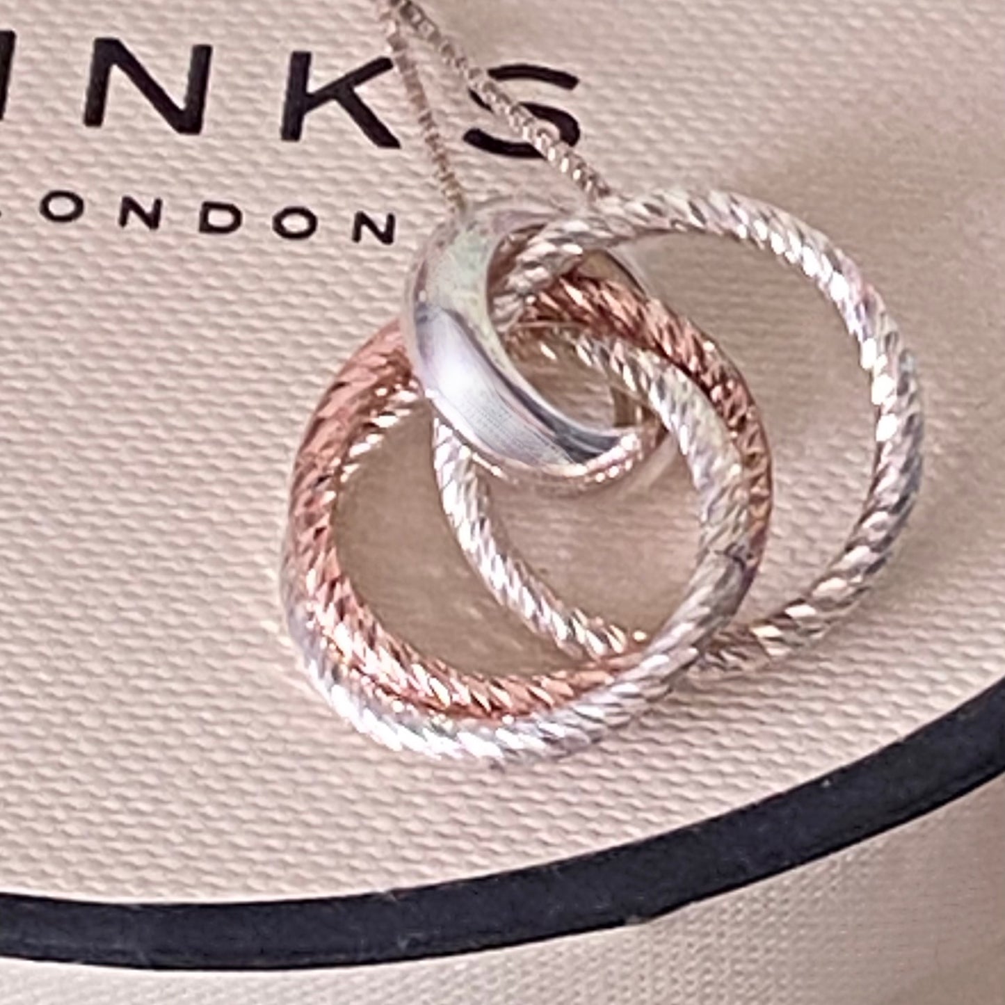 Links of London Aurora Rose Gold Vermeil Cluster Pendent Necklace