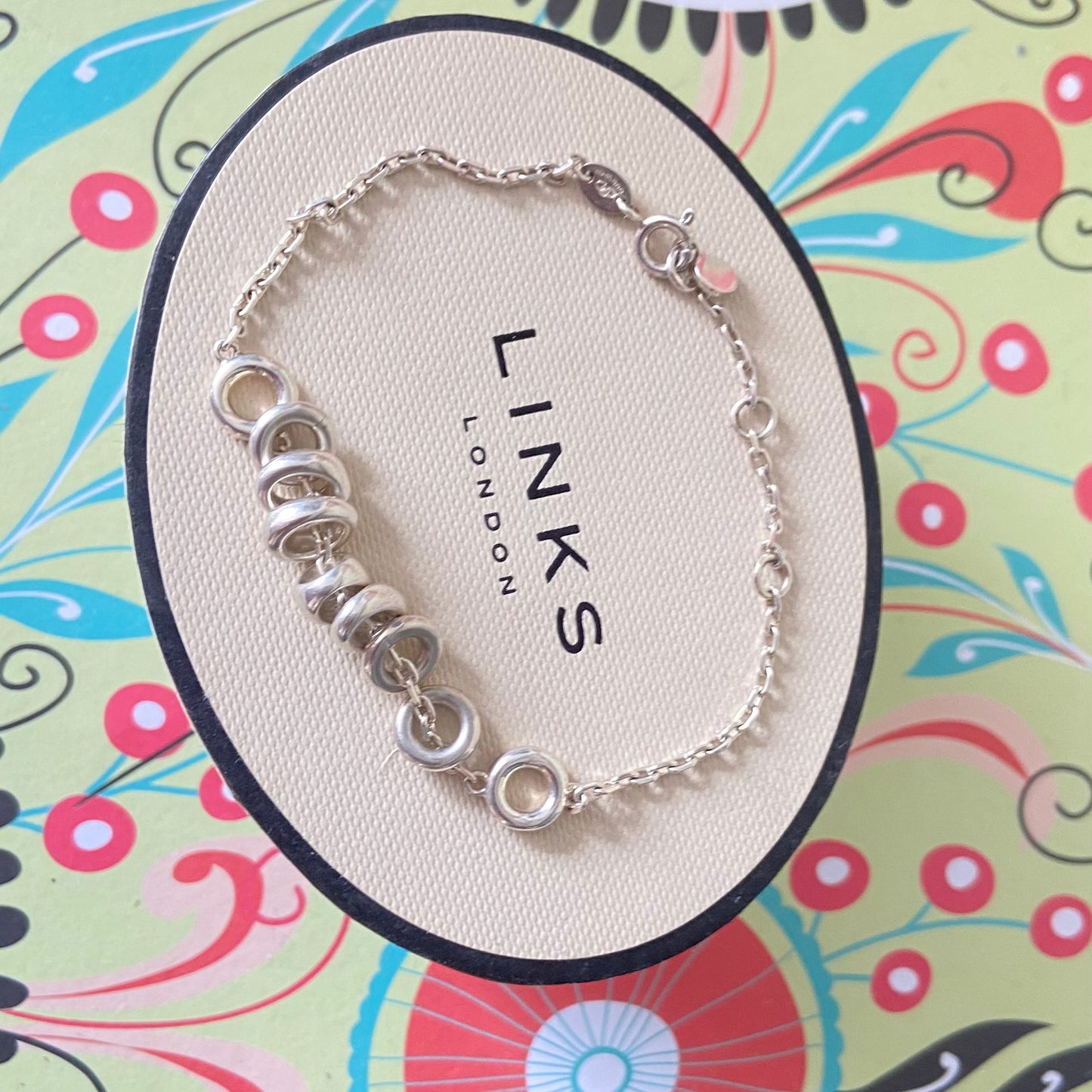 Authentic Sterling Silver Links of London Bracelet with Sweetie beads