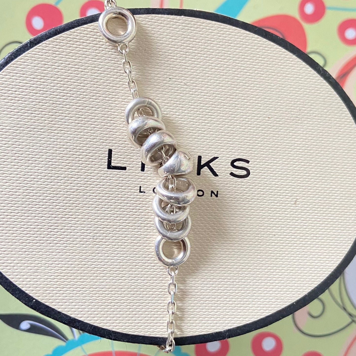 Authentic Sterling Silver Links of London Bracelet with Sweetie beads