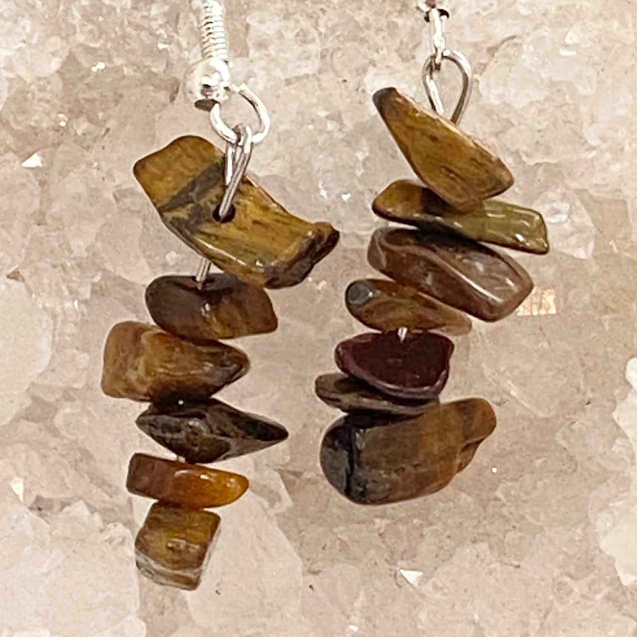 Tigers Eye Chip beaded Earrings