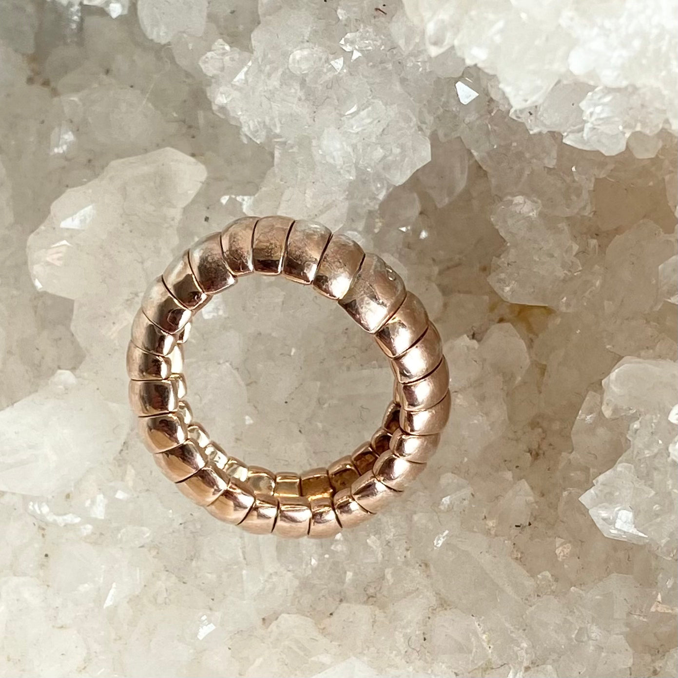 Links of London Rose Gold two tone Sterling Silver Sweetie Ring size L