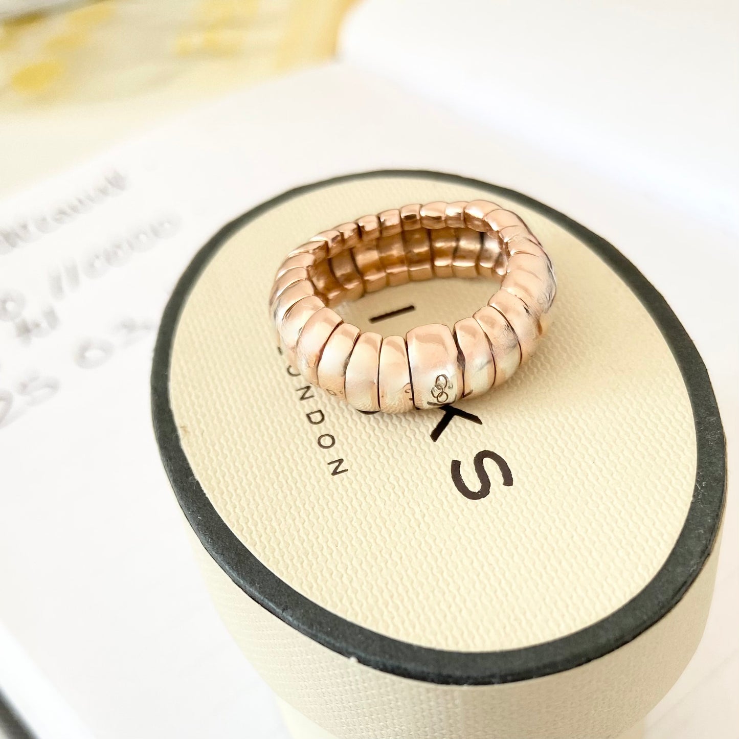 Links of London Rose Gold two tone Sterling Silver Sweetie Ring size L