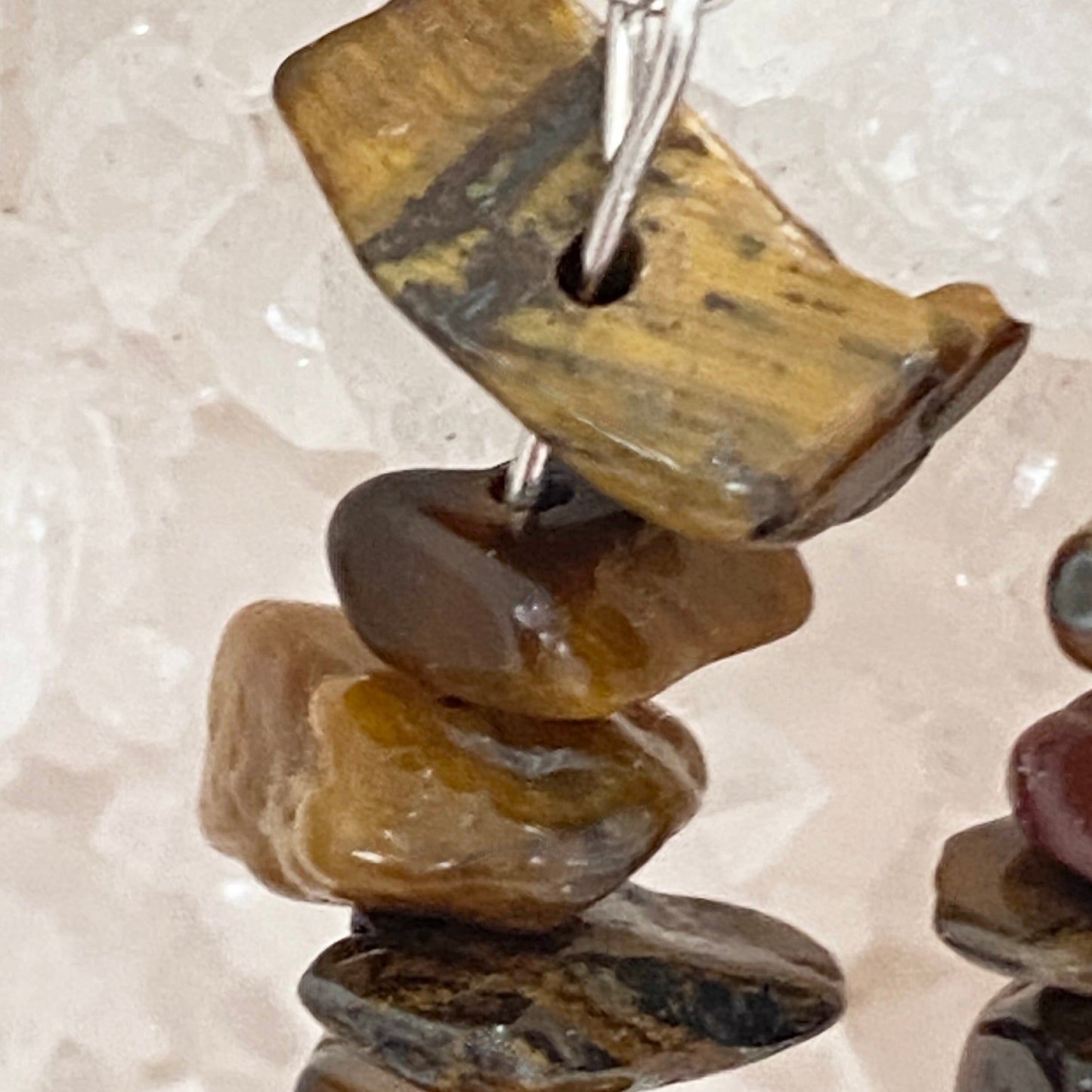 Tigers Eye Chip beaded Earrings