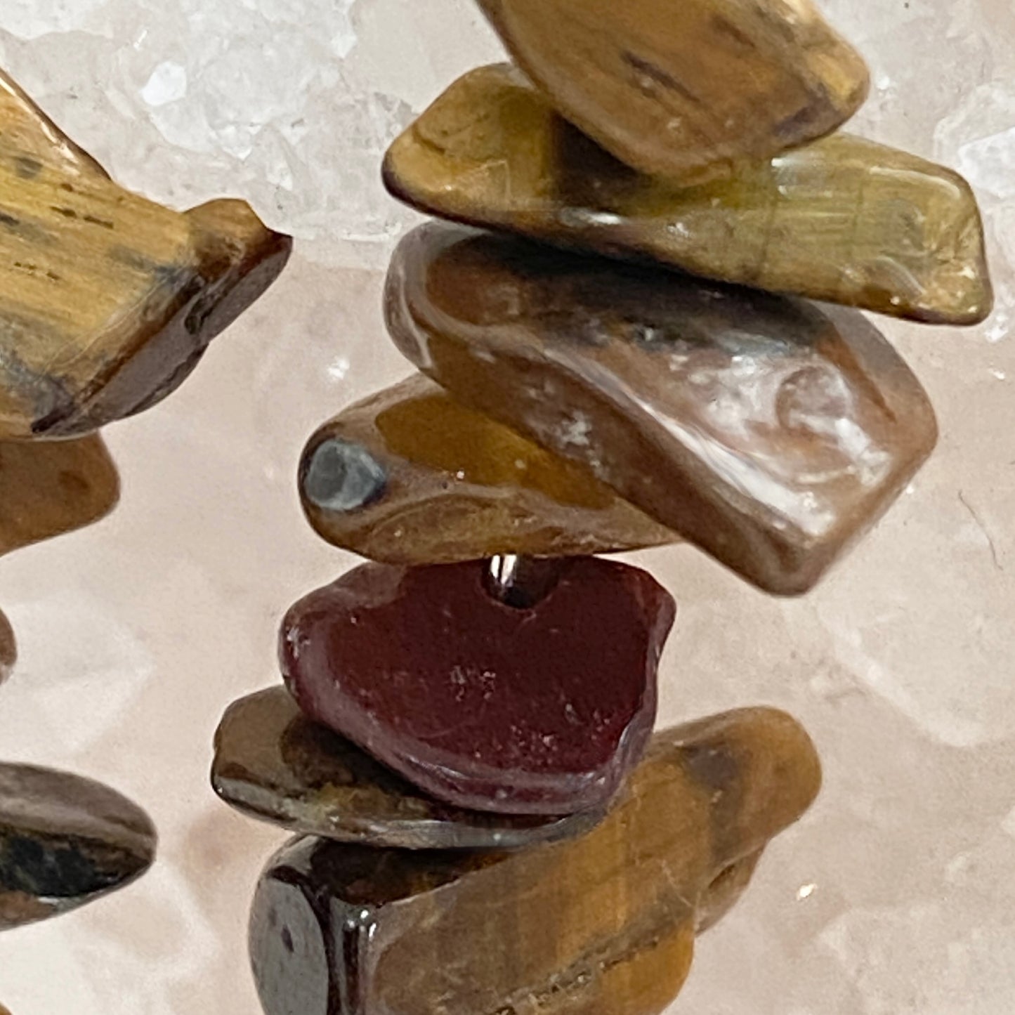Tigers Eye Chip beaded Earrings