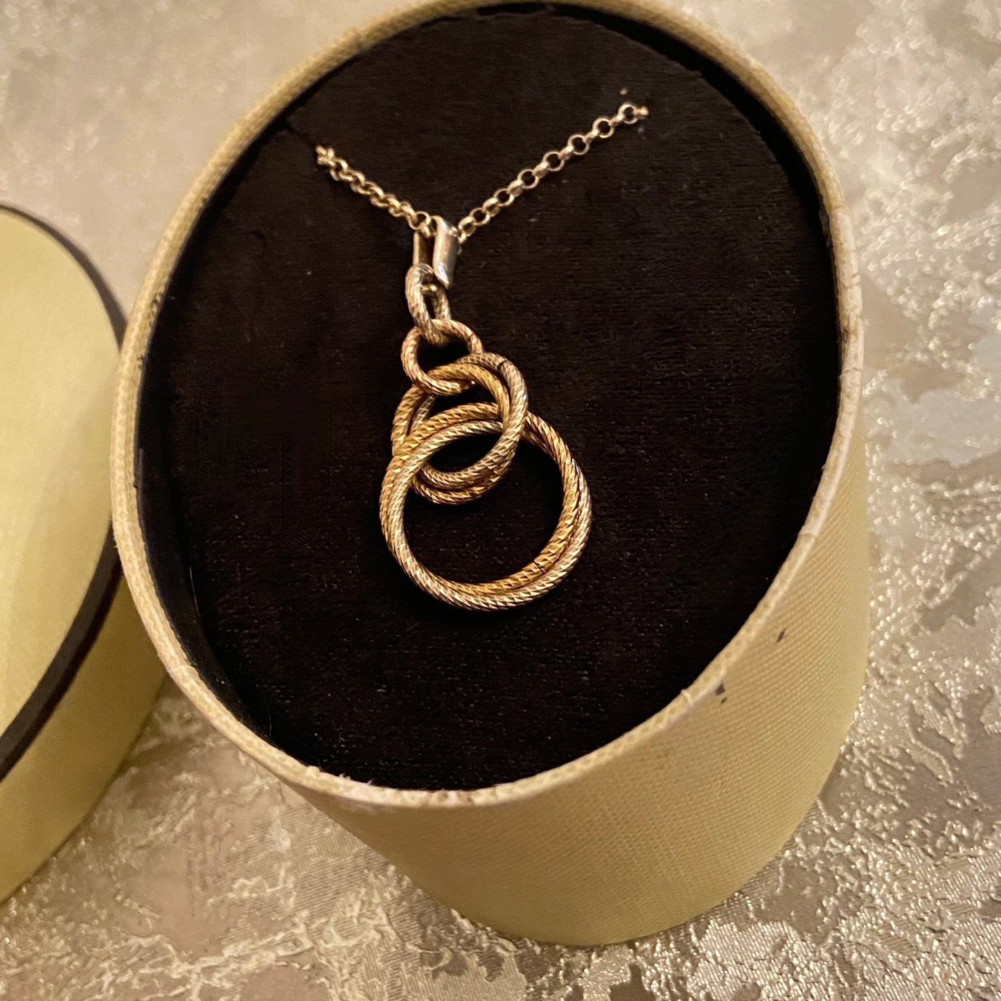 Links of London Sterling Silver Necklace with gold plated drop rings