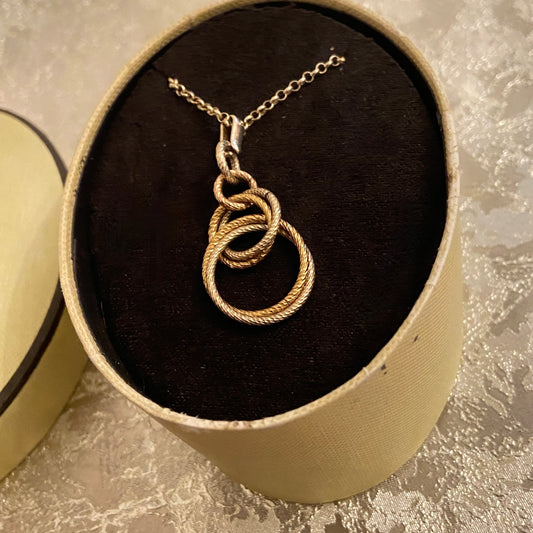 Links of London Sterling Silver Necklace with gold plated drop rings