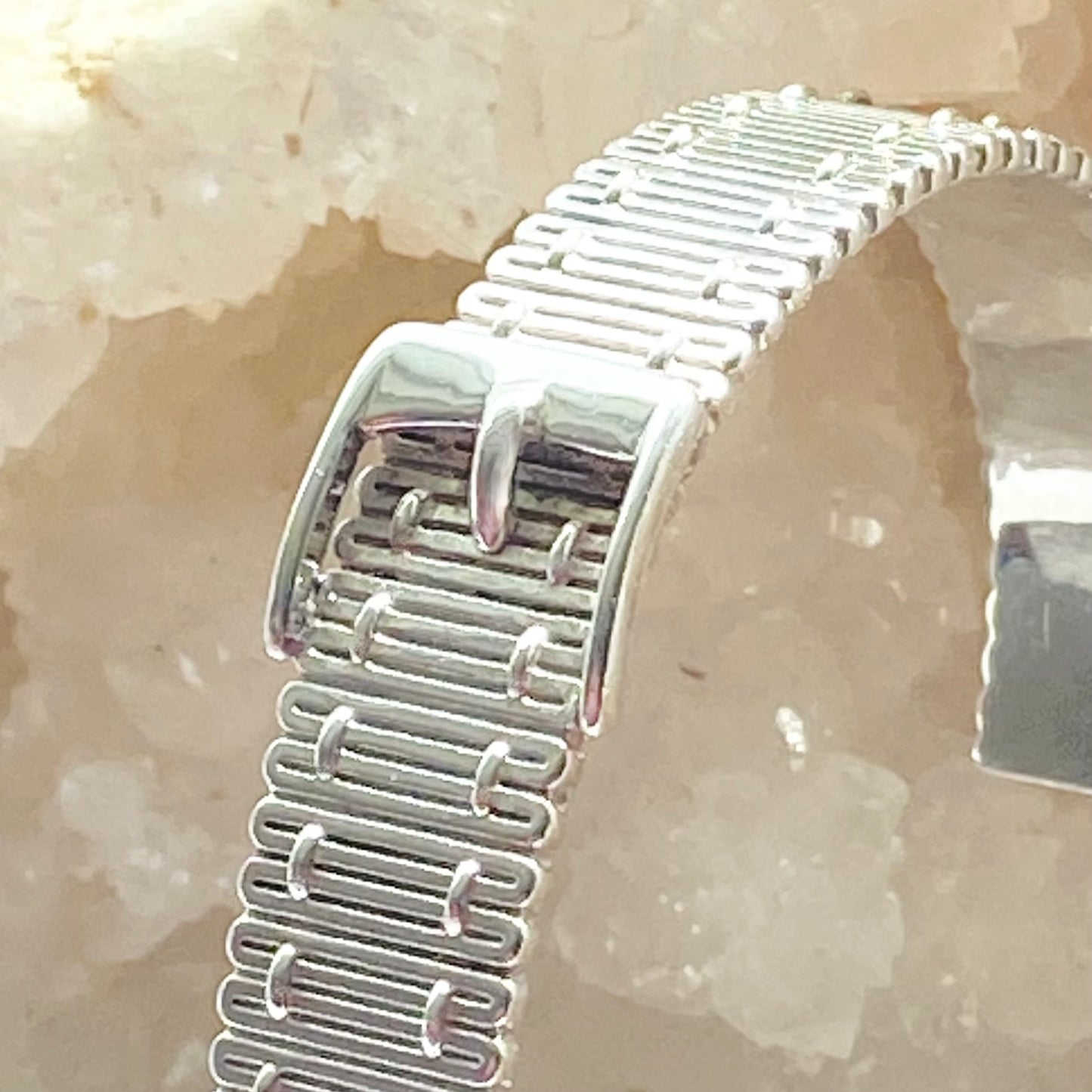 Rare Find Links of London Sterling Silver Buckle Belt Bangle Bracelet
