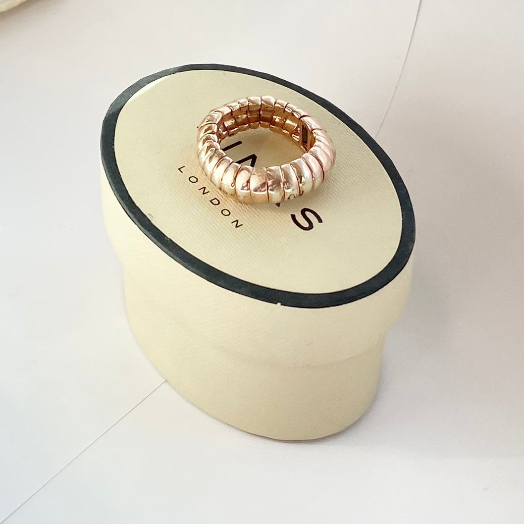 Links of London Rose Gold two tone Sterling Silver Sweetie Ring size L
