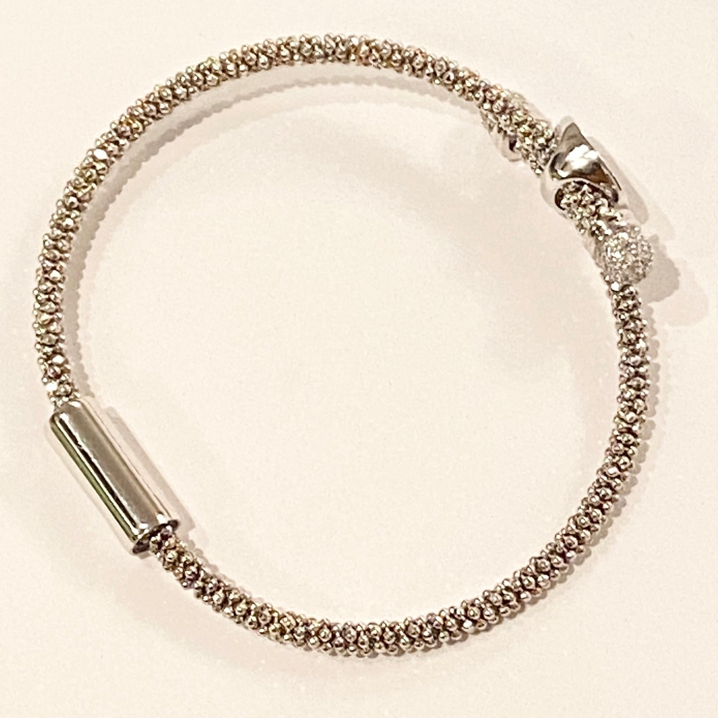 Links of London Sterling Silver Star Dust Round Bracelet with a magnetic clasp