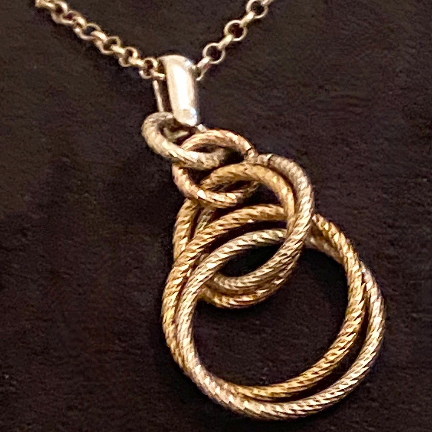 Links of London Sterling Silver Necklace with gold plated drop rings