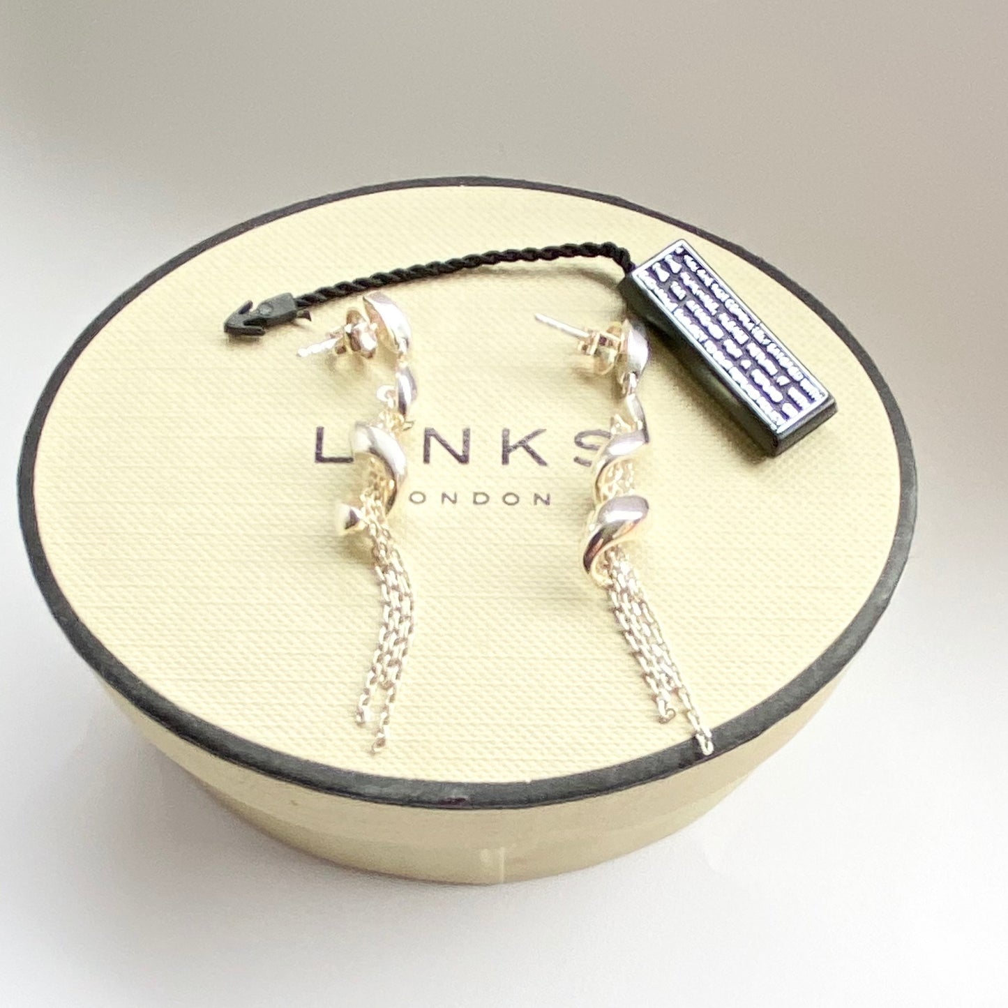 Spiral and Silver Chain Links of London Earrings New