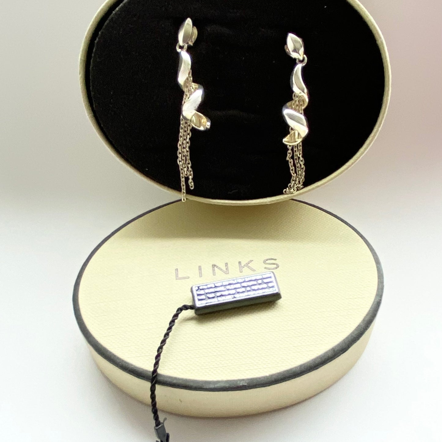 Spiral and Silver Chain Links of London Earrings New