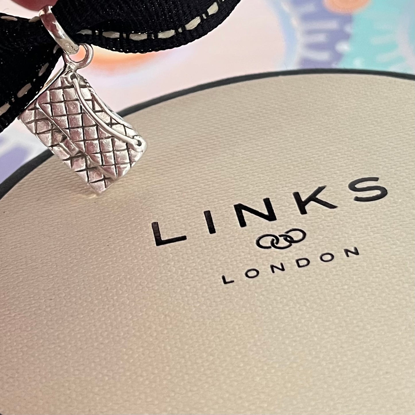 Links of London Quilted Flap Bag Charm Sterling Silver 2011