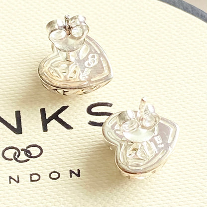 Links of London Sterling Silver Maze Heart Earrings