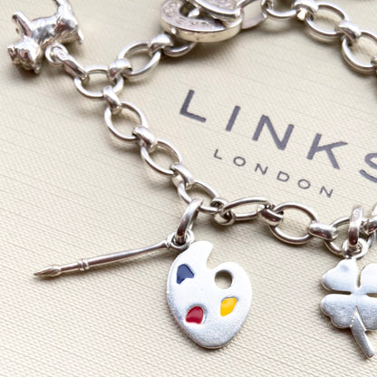 Links of London  Very rare Sterling Silver Bracelet including the charms preloved