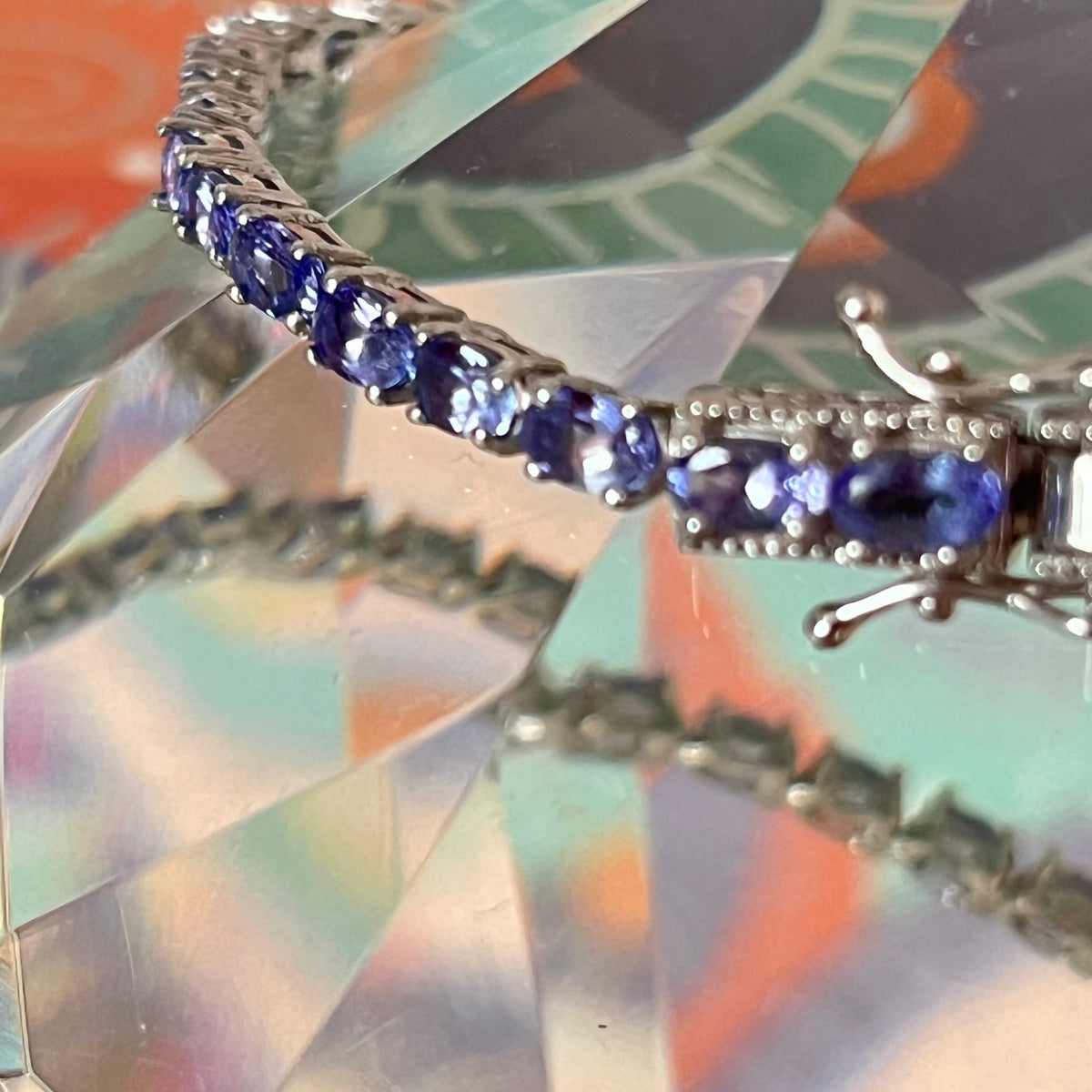 New! Natural Tanzanite Tennis Bracelet crafted from 925 Sterling Silver