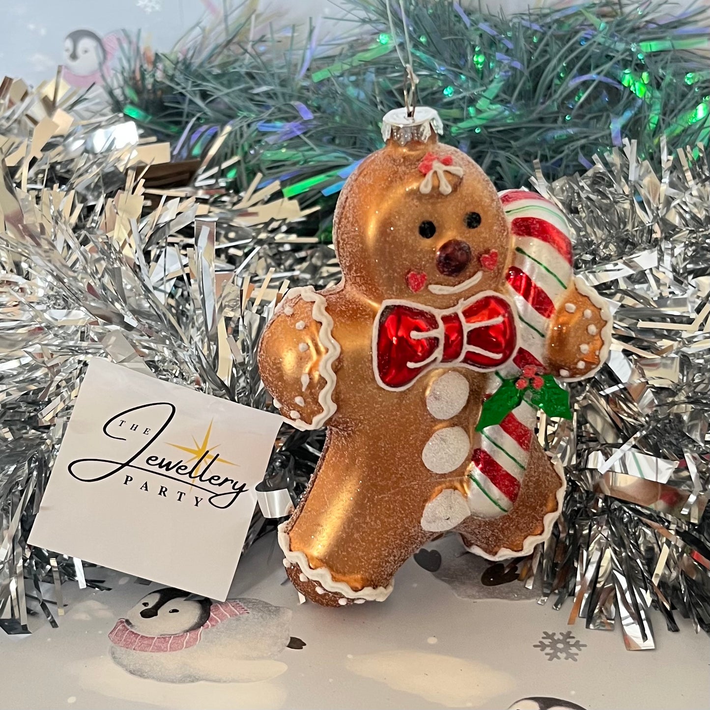 Gold-finish Boltze Lebkuchenmann glass gingerbread Glass ornament