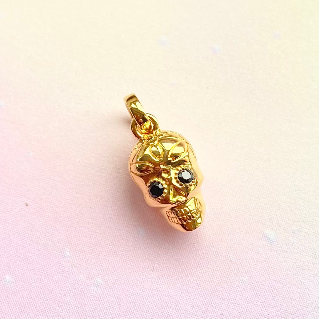 Links of London Halloween Black 18K Vermeil Skull Charm