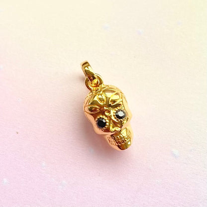 Links of London Halloween Black 18K Vermeil Skull Charm
