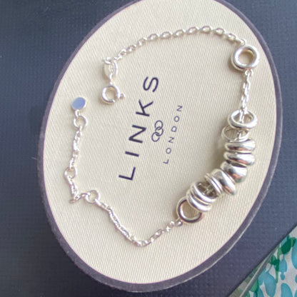Authentic Sterling Silver Links of London Bracelet with Sweetie beads