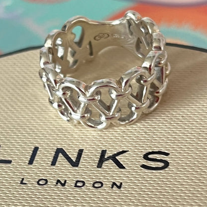 Links of London Sterling Silver  Lattice Ring Size P