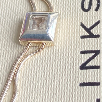 Authentic Sterling Silver Links of London four square bracelet ideal for that extra sparkle.