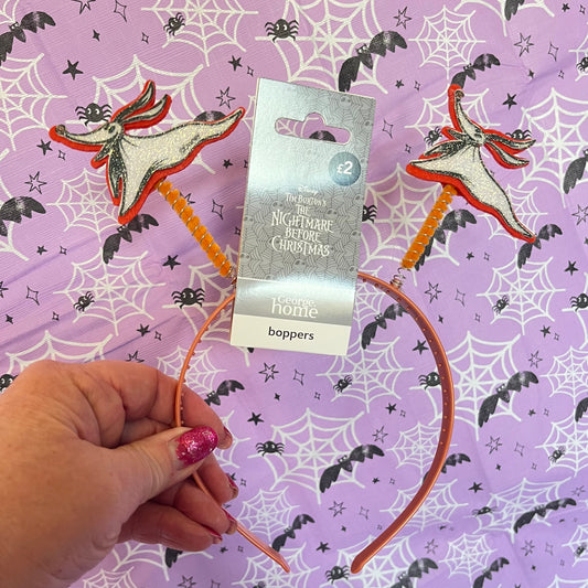 Disney The Nightmare Before Christmas Zero Boppers from George Home featuring glittery Zero character springs.