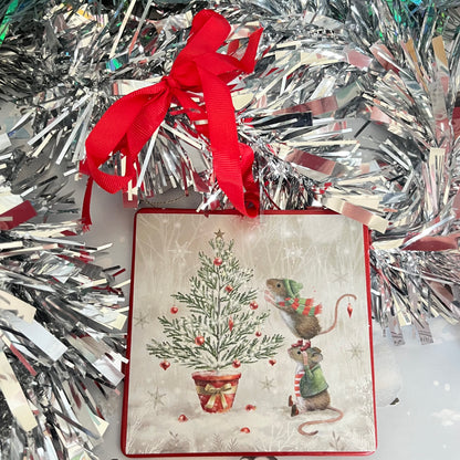 Christmas Tree Decoration featuring an illustration called "Merry Christmas"