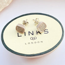 Load image into Gallery viewer, Links of London Sterling Silver Cube Stud Earrings with Sparkly Stones
