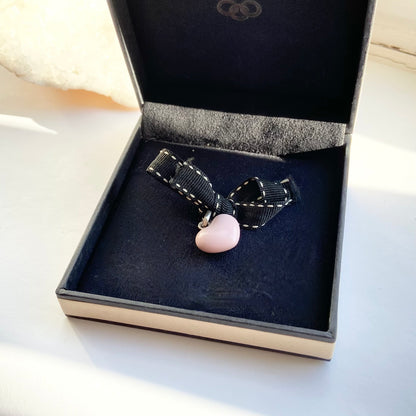 Sterling Silver Pale Pink Heart