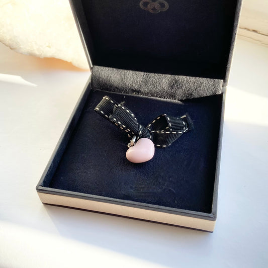 Sterling Silver Pale Pink Heart