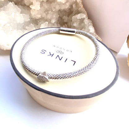 Links of London  Sterling Silver Star Burst Bead Bracelet with Crystals - 18cm